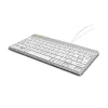 R-Go Tools teclado ergonómico R-Go Compact Break, teclado compacto com software de pausas, AZERTY (FR), com fios, branco