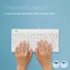 R-Go Tools teclado ergonómico R-Go Compact Break, teclado compacto com software de pausas, AZERTY (FR), com fios, branco