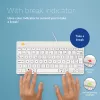R-Go Tools teclado ergonómico R-Go Compact Break, teclado compacto com software de pausas, AZERTY (FR), com fios, branco