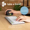 R-Go Tools teclado ergonómico R-Go Compact Break, teclado compacto com software de pausas, AZERTY (FR), Bluetooth, branco
