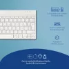 R-Go Tools teclado ergonómico R-Go Compact Break, teclado compacto com software de pausas, AZERTY (FR), Bluetooth, branco