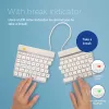 R-Go Tools teclado ergonómico R-Go Split Break com software de pausas, teclado ergonómico dividido, AZERTY (FR), Bluetooth, branco