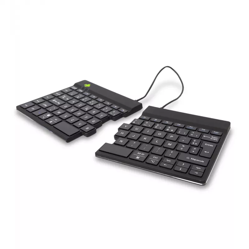 R-Go Tools teclado ergonómico R-Go Split Break com software de pausas, teclado ergonómico dividido, AZERTY (FR), Bluetooth, preto