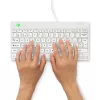 R-Go Tools teclado ergonómico R-Go Compact Break, teclado compacto com software de pausas, AZERTY (BE), com fios, branco