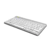 R-Go Tools teclado ergonómico R-Go Compact Break, teclado compacto com software de pausas, AZERTY (BE), Bluetooth, branco