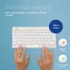 R-Go Tools teclado ergonómico R-Go Compact Break, teclado compacto com software de pausas, AZERTY (BE), Bluetooth, branco