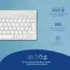 R-Go Tools teclado ergonómico R-Go Compact Break, teclado compacto com software de pausas, AZERTY (BE), Bluetooth, branco
