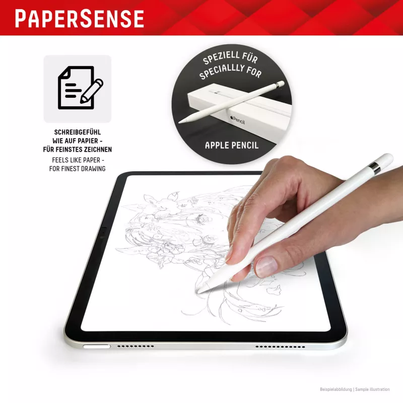 Proteção de ecrã tipo papel Displex TABLET PAPERSENSE para iPad 7.ª/8.ª/9.ª geração e iPad Air 3, mate 26,7 cm (10,5 polegadas), 3H, removível