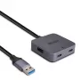 Lindy hub USB 3.0 de 5 m com 4 portas