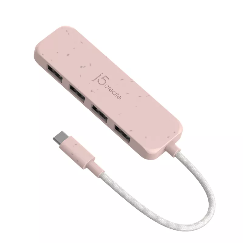 j5create JCH341ER-N hub ecológico de USB-C para 4 portas USB-A Gen 2, 10 Gbps