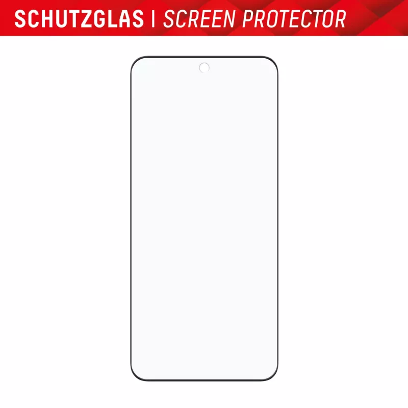 Proteção de ecrã e.v.i. Displex Full Cover (10H) para Xiaomi 14 Pro, vidro temperado, moldura de montagem Eco, preto/transparente