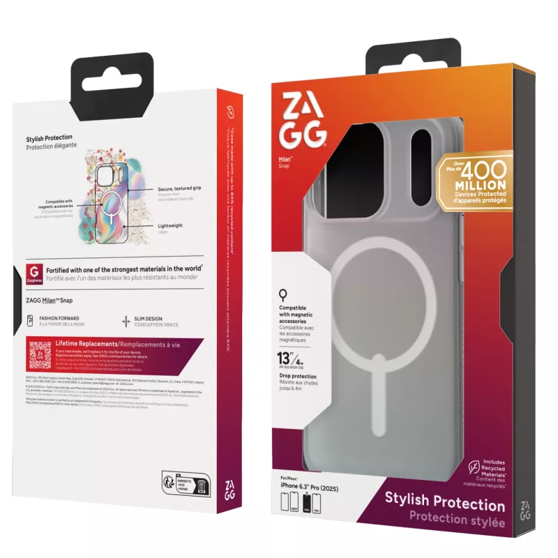 Capa ZAGG Milan Snap para Apple iPhone 17 Iridescent, capa, Apple, iPhone 17 Pro, 16 cm (6,3
