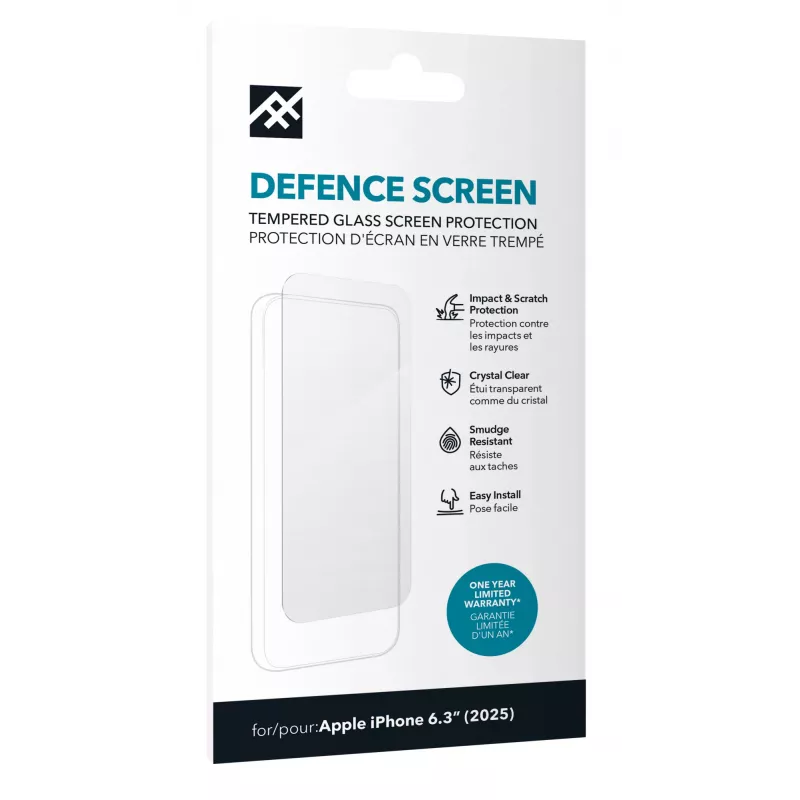 Vidro ZAGG Defence para iPhone 17, Apple, iPhone 17, resistente a choques, resistente a riscos, 1 unid.