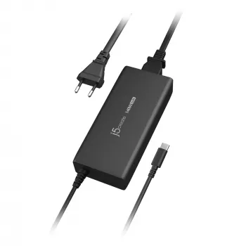 Carregador USB-C GaN j5create JUP17140 140W PD3.1, interior, preto, 59×127×30,5 mm