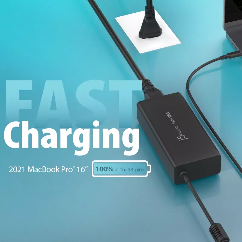 j5create JUP17140-EN carregador GaN USB-C de 140 W, PD 3.1, EU
