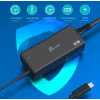 Adaptador de alimentação USB-C PD j5create JUP1265 — 65W, interior, preto, plástico, 118×32×50 mm (UE)
