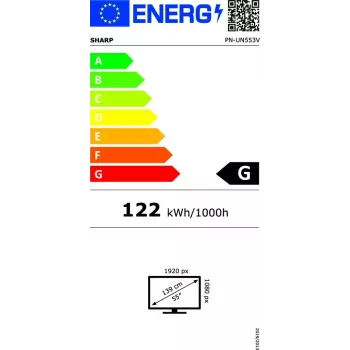 Ecrã LCD para interior Sharp PN-UN553V 55
