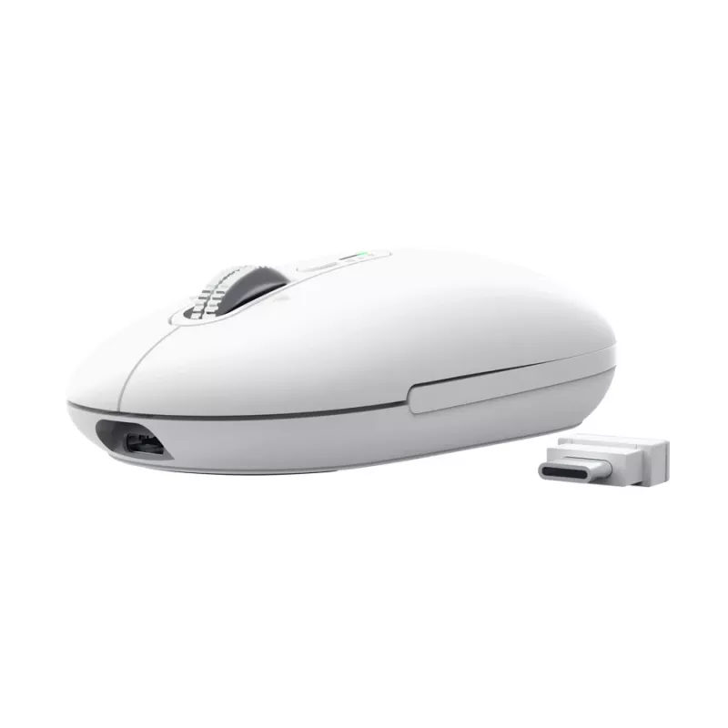 Rato de escritório sem fios TRUST Seron fino Multi – ambidestro, RF + Bluetooth, ótico 3200 DPI, 7 botões, branco