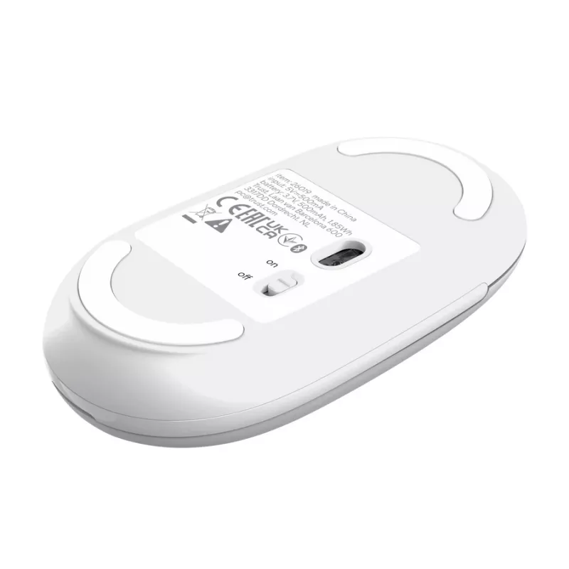 Rato de escritório sem fios TRUST Seron fino Multi – ambidestro, RF + Bluetooth, ótico 3200 DPI, 7 botões, branco