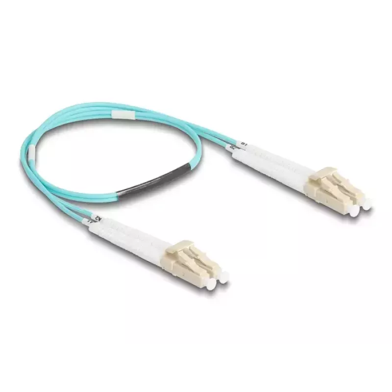 Cabo de fibra ótica DeLOCK 88078 LC Duplex para LC Duplex OM3 0,5 m