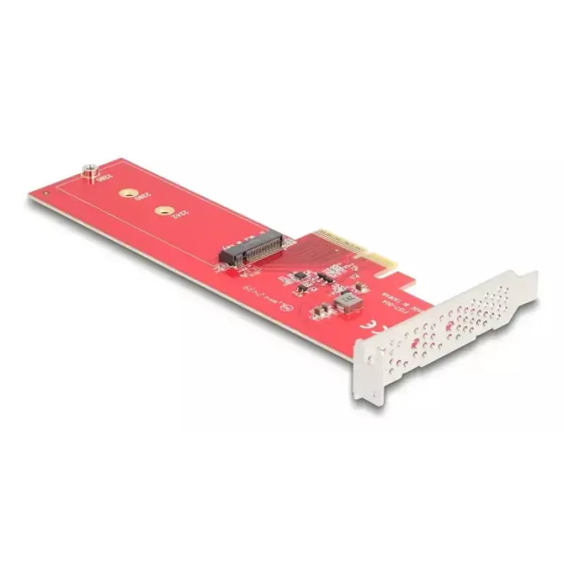 DeLOCK adaptador M.2 interno 90889 PCIe 5.0 vermelho aço inoxidável