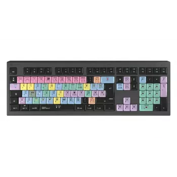 Teclado LogicKeyboard LKB-FCPX10-A2M-FR com fios USB AZERTY francês tamanho completo 105 teclas preto