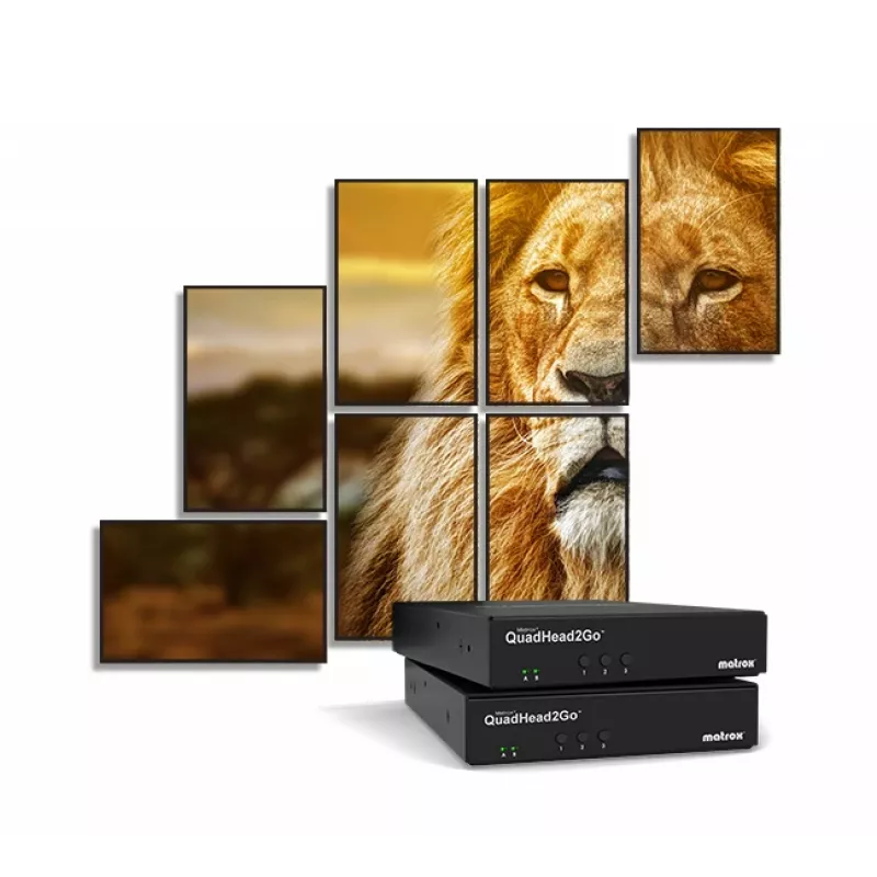 Matrox QuadHead2Go Q185 controlador multi-monitor / Q2G-DP4K2