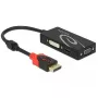 Delock 62902 adaptador de DisplayPort 1.2 para VGA / HDMI / DVI, 4K, passivo, preto