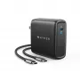Carregador de CA TARGUS 100W GaN para portátil, smartphone, tablet – 1× USB-C, cabo de 2 m, preto