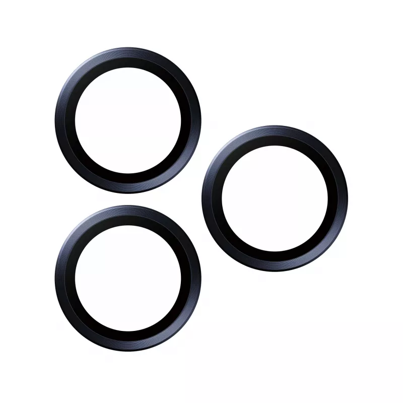 Proteção de lente de câmara PanzerGlass Hoops iPhone 15 Pro 15 Pro Max azul titânio resistente a riscos e choques