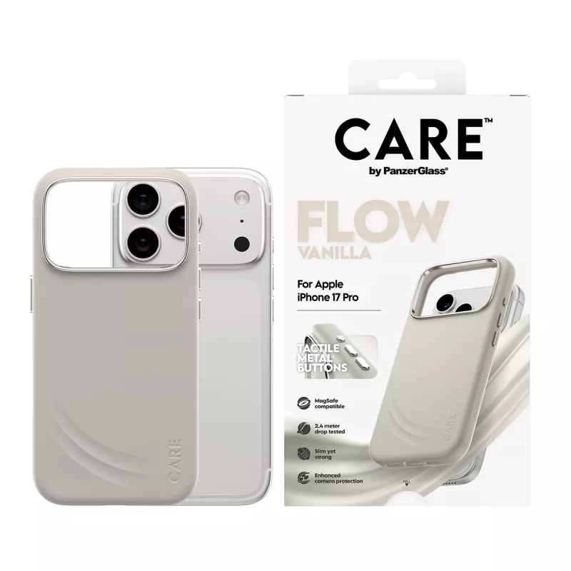 PanzerGlass CARE™ by ® Flow Case Vanilla com MagSafe iPhone 17 Pro