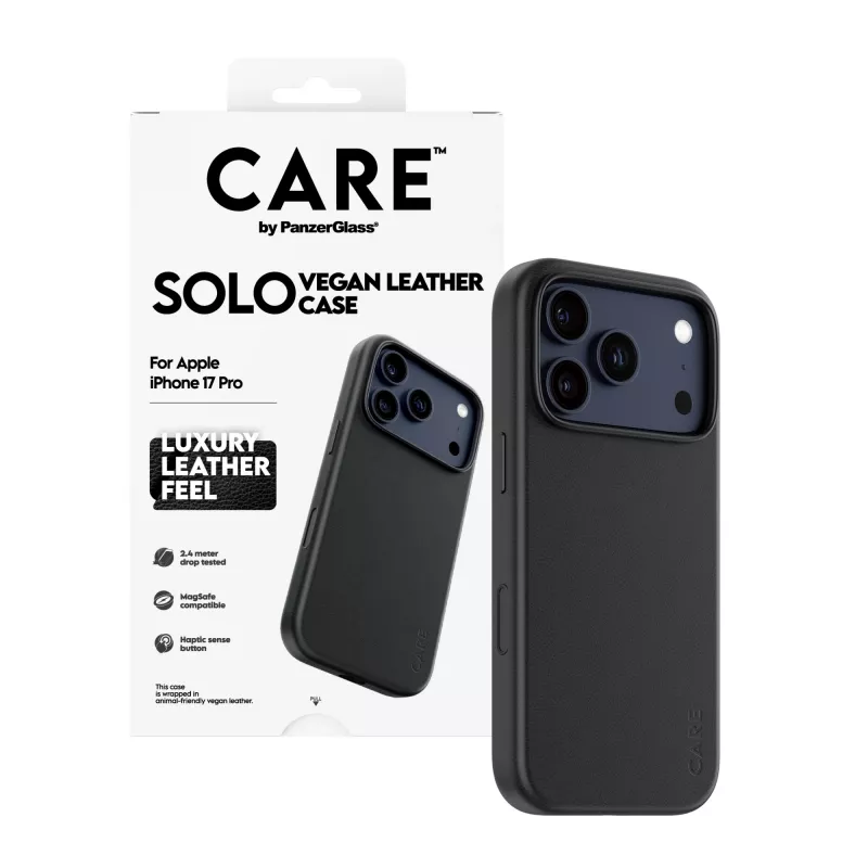 Capa de proteção PanzerGlass CARE™ Solo Case preto para iPhone 17 Pro