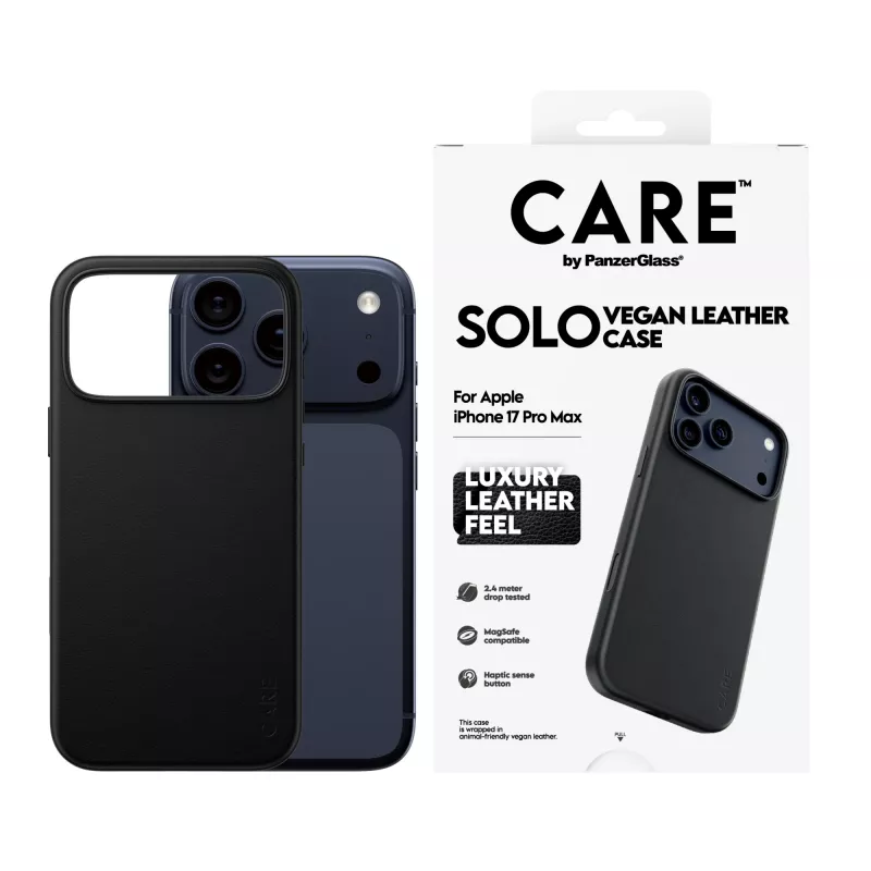 Capa de proteção PanzerGlass CARE Solo para iPhone 17 Pro Max, preto