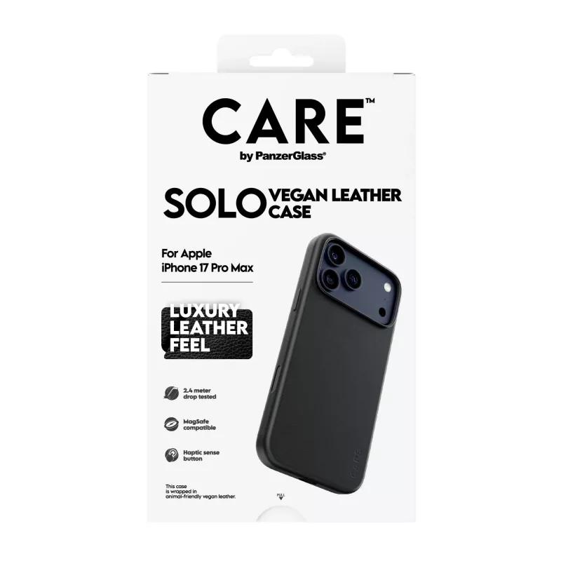 Capa de proteção PanzerGlass CARE Solo para iPhone 17 Pro Max, preto