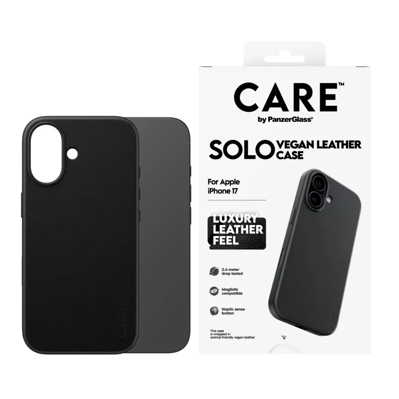 Capa de telemóvel PanzerGlass CARE™ Solo Case preto para Apple iPhone 17