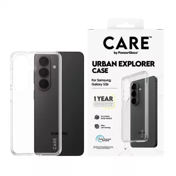 Capa de proteção PanzerGlass CARE™ Urban Explorer transparente para Samsung Galaxy S26