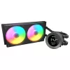 Refrigeração líquida para CPU all-in-one Cougar Poseidon Vistek 240, ARGB, radiador de 240 mm, ventoinha de 120 mm, 700–2500 rpm, preto