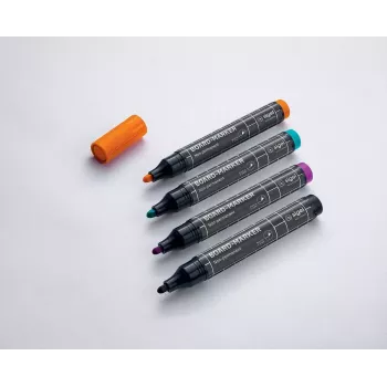 Marcador Sigel BA011 4 unid. preto magenta laranja turquesa