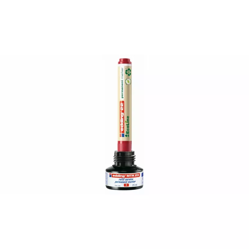 Marcador permanente Edding EcoLine 21 vermelho 10 unid.