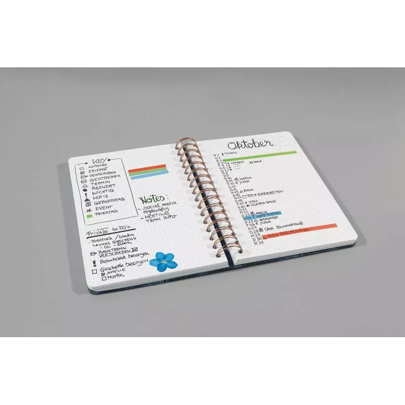 Caderno A5 Sigel JN601 240 folhas preto rosa branco