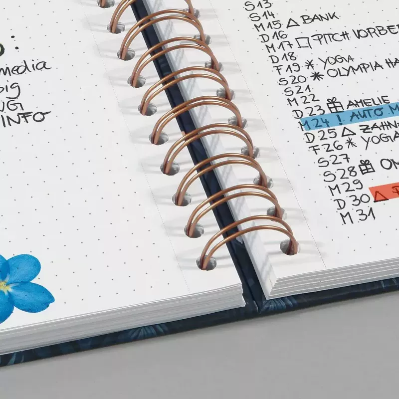 Caderno A5 Sigel JN601 240 folhas preto rosa branco