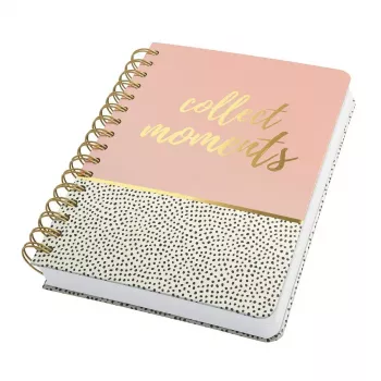 Caderno A5 Sigel JN601 240 folhas preto rosa branco