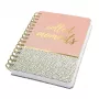 Caderno A5 Sigel JN601 240 folhas preto rosa branco