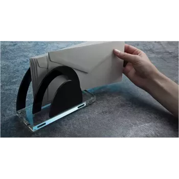 Suporte de documentos WEDO 60 3001 acrílico preto transparente