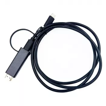 Adaptador de cabo de vídeo Yealink 330000008024 1,2 m HDMI Type-A (Standard) USB Type-C preto