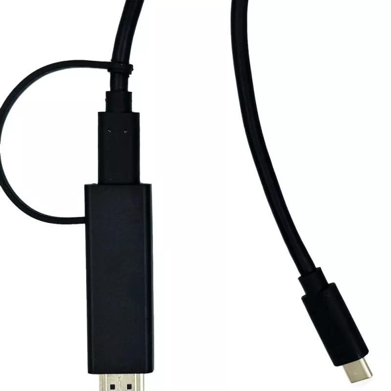 Adaptador de cabo de vídeo Yealink 330000008024 1,2 m HDMI Type-A (Standard) USB Type-C preto