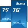 Ecrã de sinalização digital iiyama LH7575UHS-B1AG 190,5 cm (75 polegadas) LCD Wi-Fi 500 cd/m² 4K Ultra HD preto processador integrado Android 11 24/7