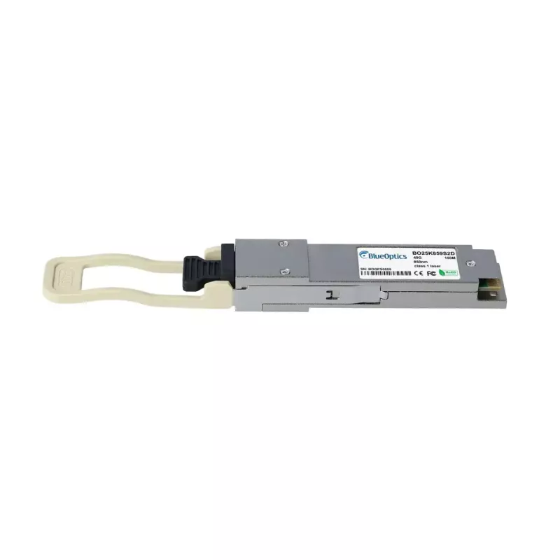 Módulo transceptor de fibra ótica BlueOptics QSFP R9F97A-BO 40 Gbit/s MTP/MPO, 150 m, prateado
