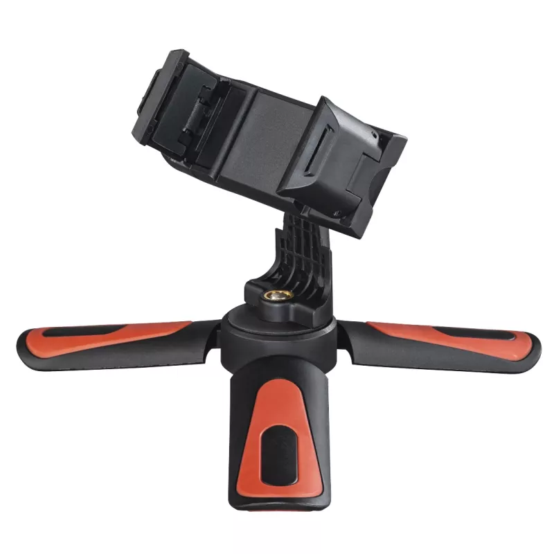 Tripé Hama Pocket II Rotation para smartphone/tablet 3 pernas preto, vermelho
