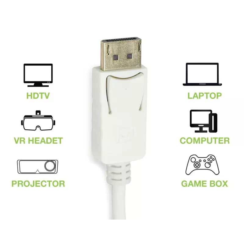 Adaptador Techly DisplayPort 1.2 macho / HDMI fêmea 15 cm branco IADAP DP-HDMIF2